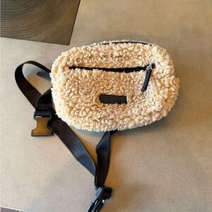 Athleta Cream Sherpa Crossbody Bag